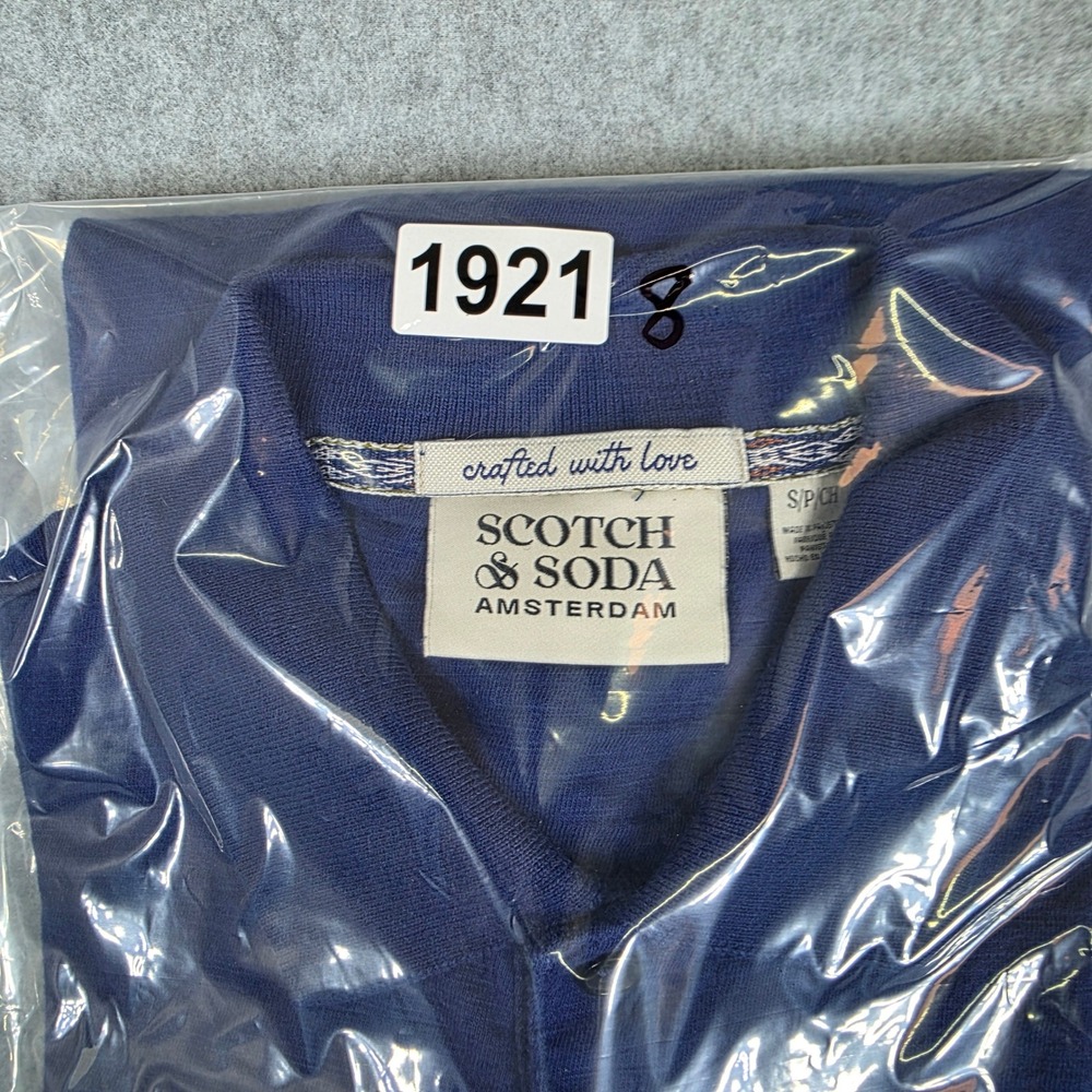 Scotch & Soda Amsterdam Polo Shirt Men's Size S/P Small Blue Cotton Casual - Picture 12 of 12